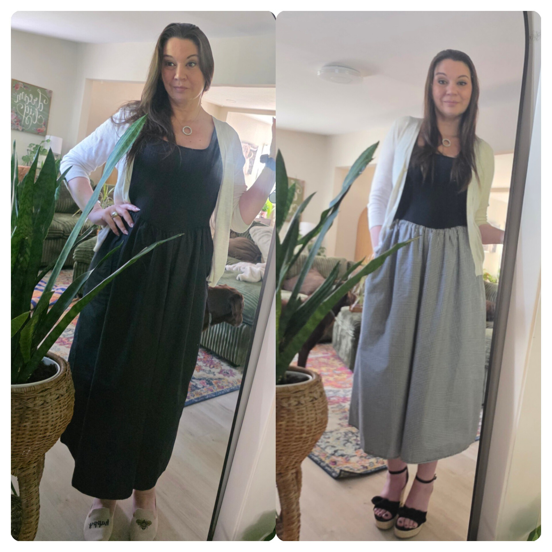 Ooooops, I liked the dress so much I went and bought it again... or something like that 🤣🙌💯  I wish they had more colors because it's so, so, so comfortable; however, for my budget, it is probably good that they don't. Also, while flats were comfortable, and they say 🐝 happy (literally)... I mean... come on, right!! The wedges are definitely may favorite with this look 😍 Happy Thursday.. Thanks for playing along! 

#LTKdayinmylife #LTKOver40 #LTKWorkwear