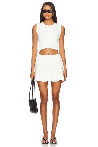 MAJORELLE Pippa Mini Skirt in Ivory from Revolve.com | Revolve Clothing (Global)