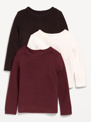 Cozy Long-Sleeve Thermal-Knit T-Shirt 3-Pack for Toddler Girls | Old Navy (US)