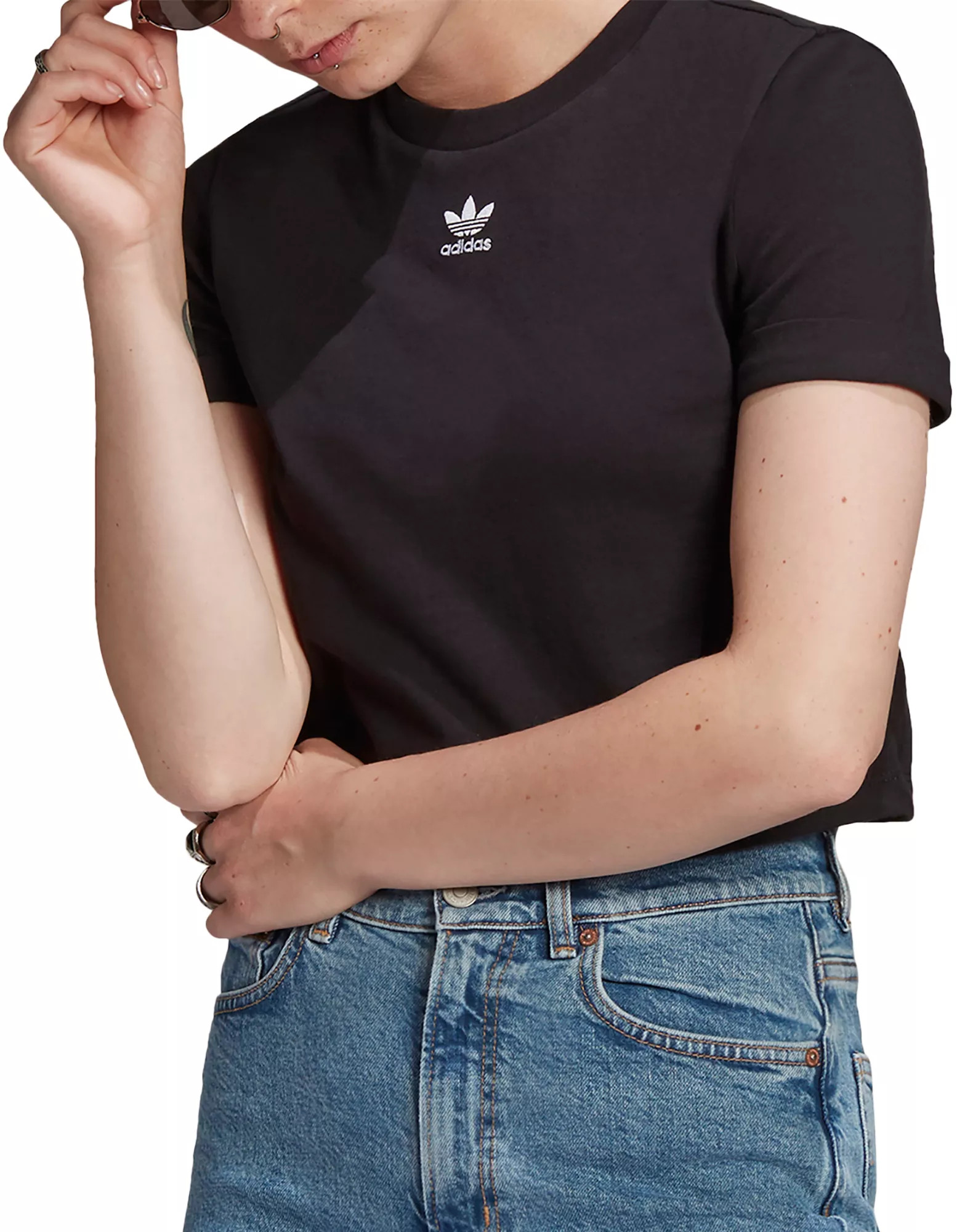 adidas Originals Women's Crop Top, Large, Black | Dick's Sporting Goods