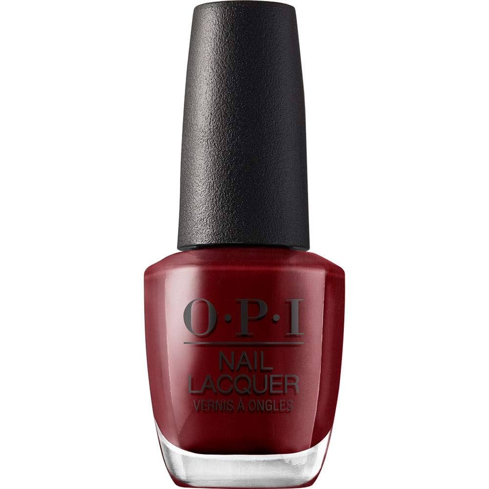 OPI Nail Lacquer Nail Polish | Opaque Dark Red Crème Chip Resistant Nail Polish | Fast Drying, S... | Amazon (US)