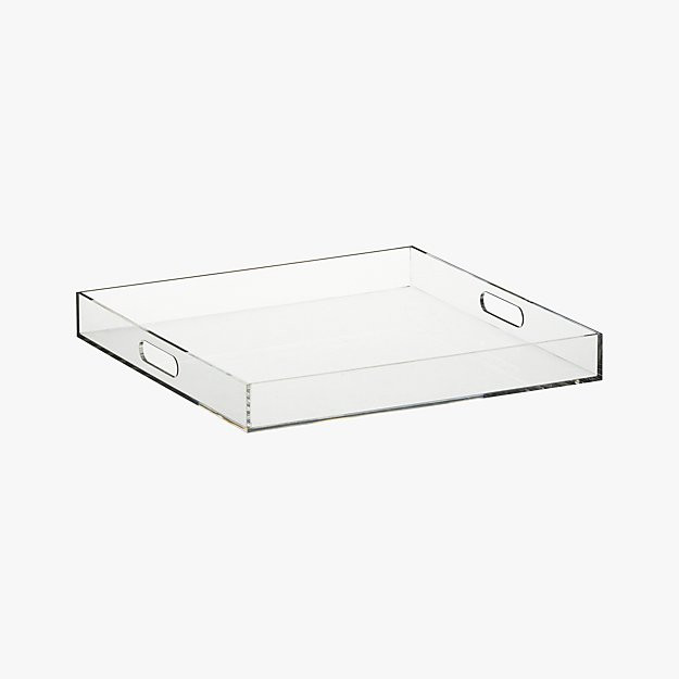 acrylic clear square tray | CB2
