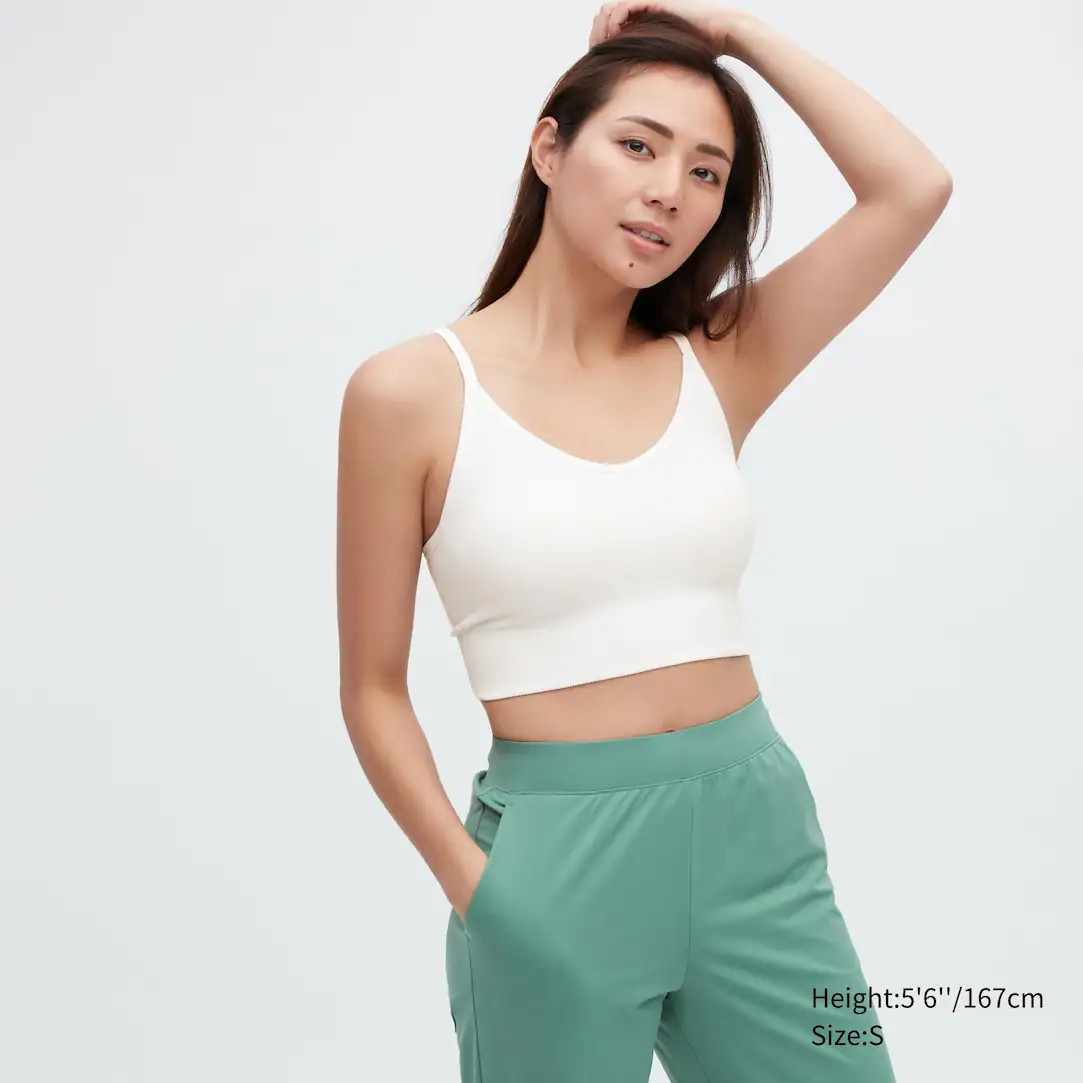 Ribbed Cropped Camisole Bra Top | UNIQLO (UK)
