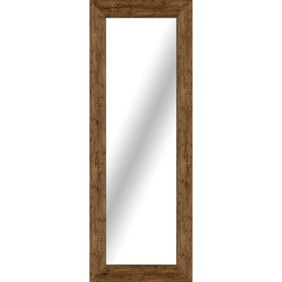 Rectangle Washed Wood Floor Mirror Brown - Threshold™ | Target
