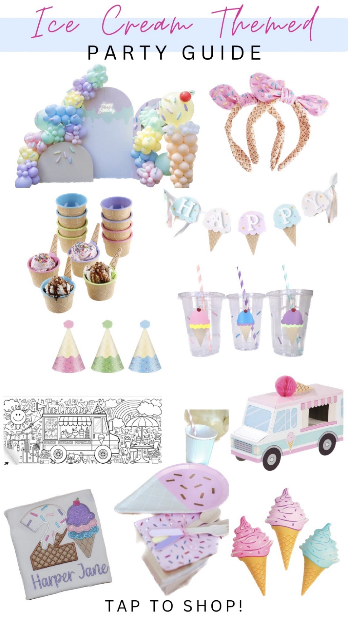 Ice cream/dessert themed party guide/decorations🍦🍨🍭🍩🍰🎂🍩🍭 #icecreampartydecor #dessertpartydecor #icecreamparty #dessertparty #icecreamthemedparty #icecreamsummerparty #amazonpartydecor #etsypartydecor

#LTKFindsUnder50 #LTKParties #LTKKids