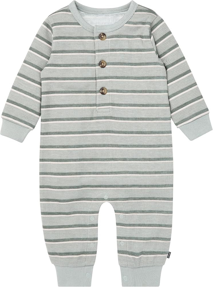 Modern Moments by Gerber baby-boys Long Sleeve Long Leg Slouch Romper | Amazon (US)