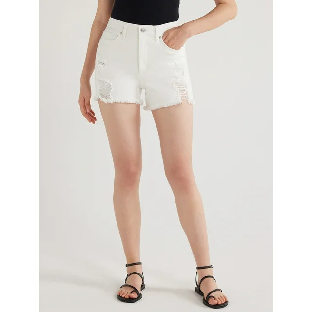 Scoop Women's Retro Boyfriend High Rise Jean Shorts, Sizes 0-18 | Walmart (US)