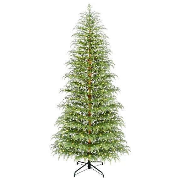 9' Pre-Lit Green Cypress Artificial Christmas Tree with 600 Warm White Twinkle LED Lights, by My ... | Walmart (US)