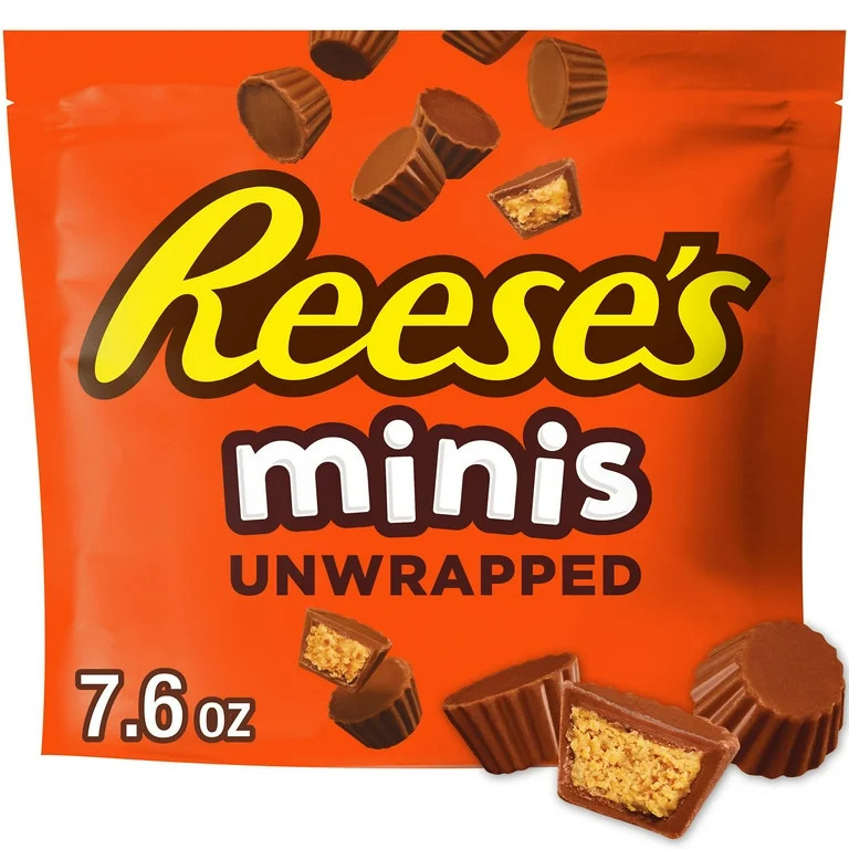Reese's Minis Milk Chocolate Unwrapped Peanut Butter Cups Candy, Bag 7.6 oz | Walmart (US)