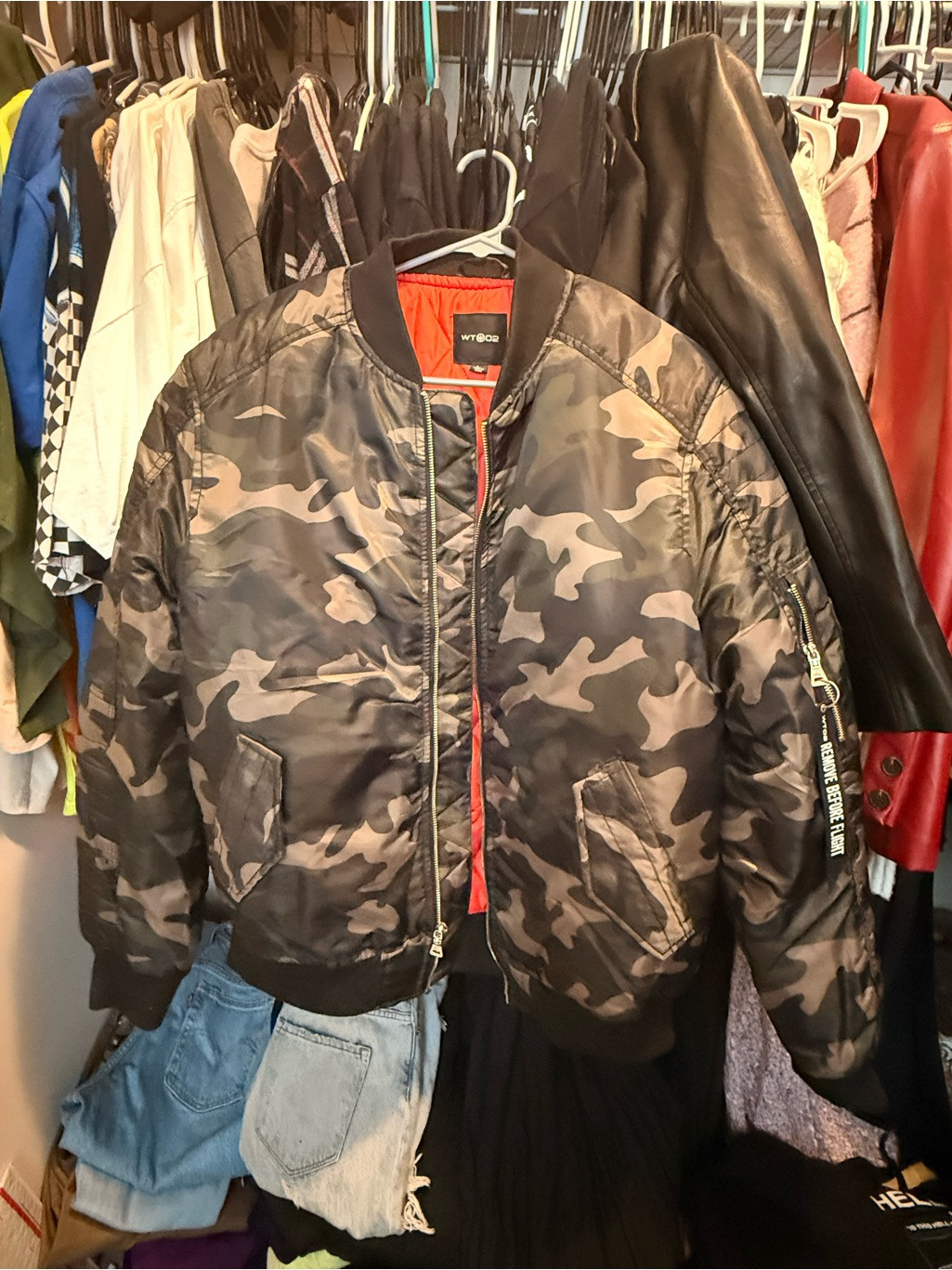 Men's Camo Bomber Jacket - Black/Gray | Poshmark
