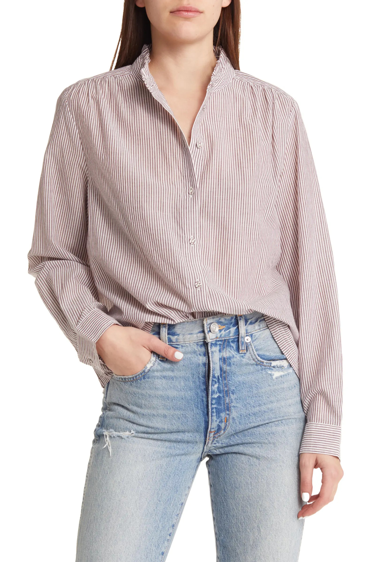 Treasure & Bond Stripe Cotton Button-Up Shirt | Nordstrom | Nordstrom