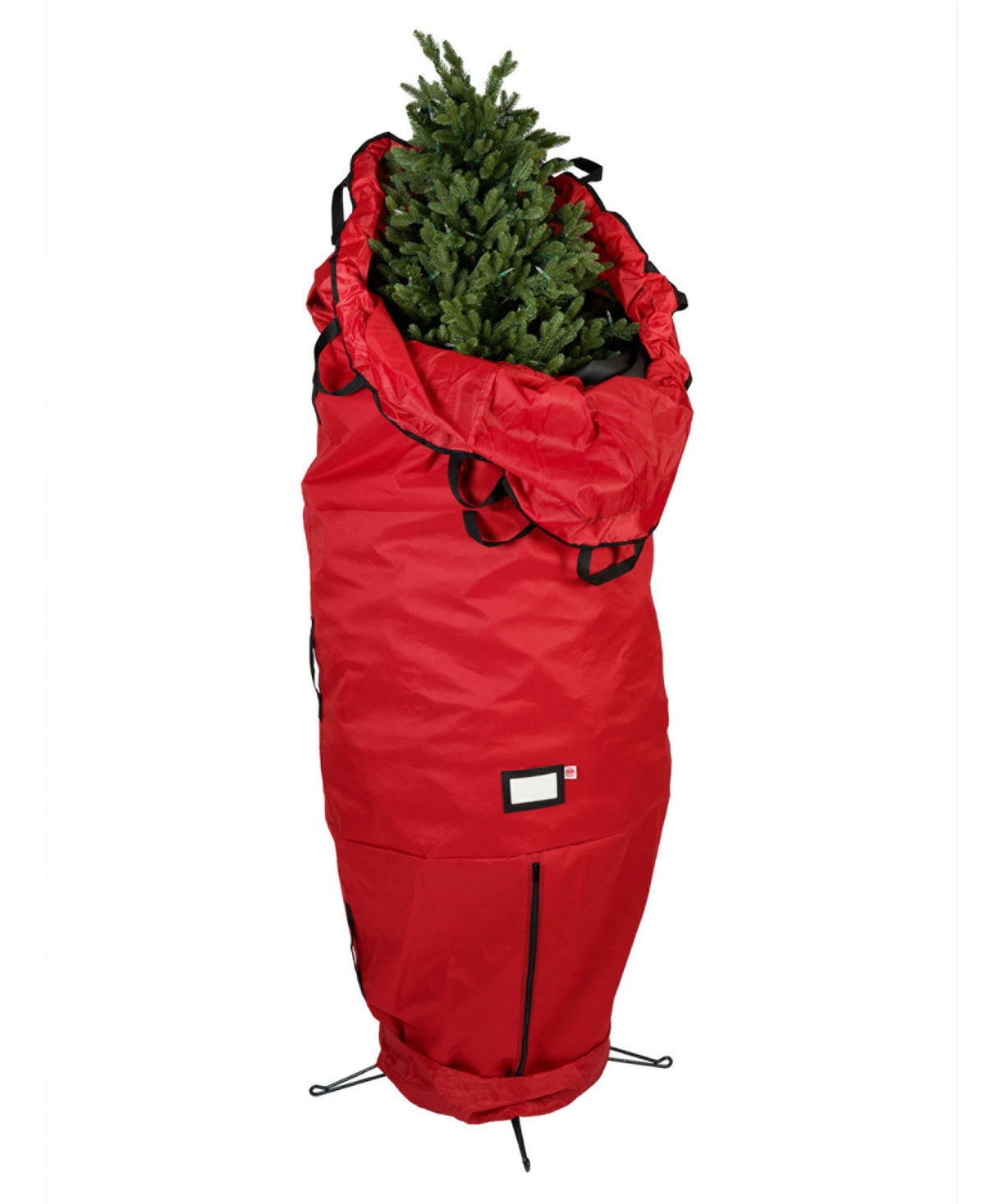 Santa's Bag Upright Christmas Tree Storage Bag, 7'-9' trees - Red | Macy's