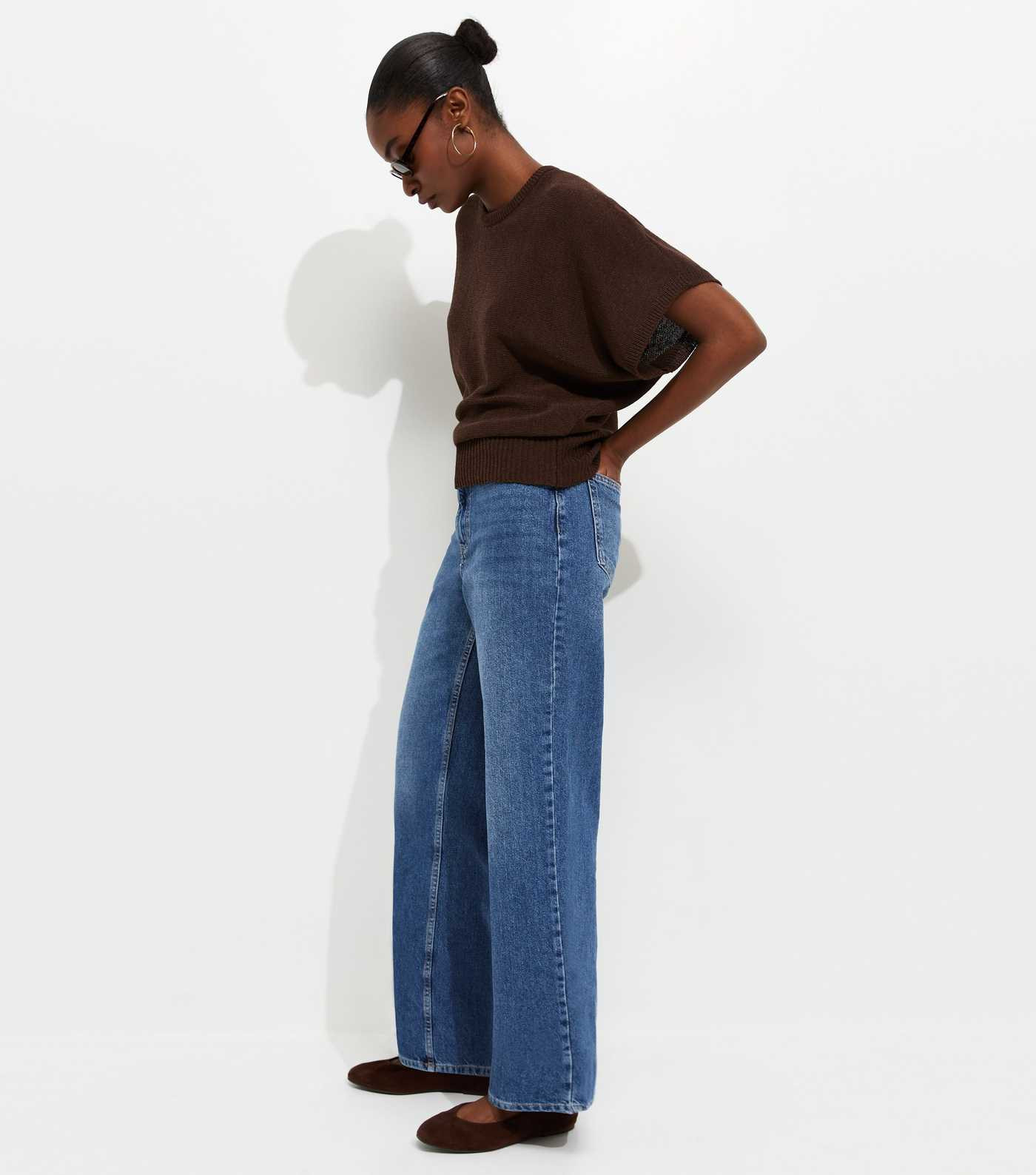 Blue Adalae High-Waist Wide Leg Jeans
						
						Add to Saved Items
						Remove from Saved Ite... | New Look (UK)