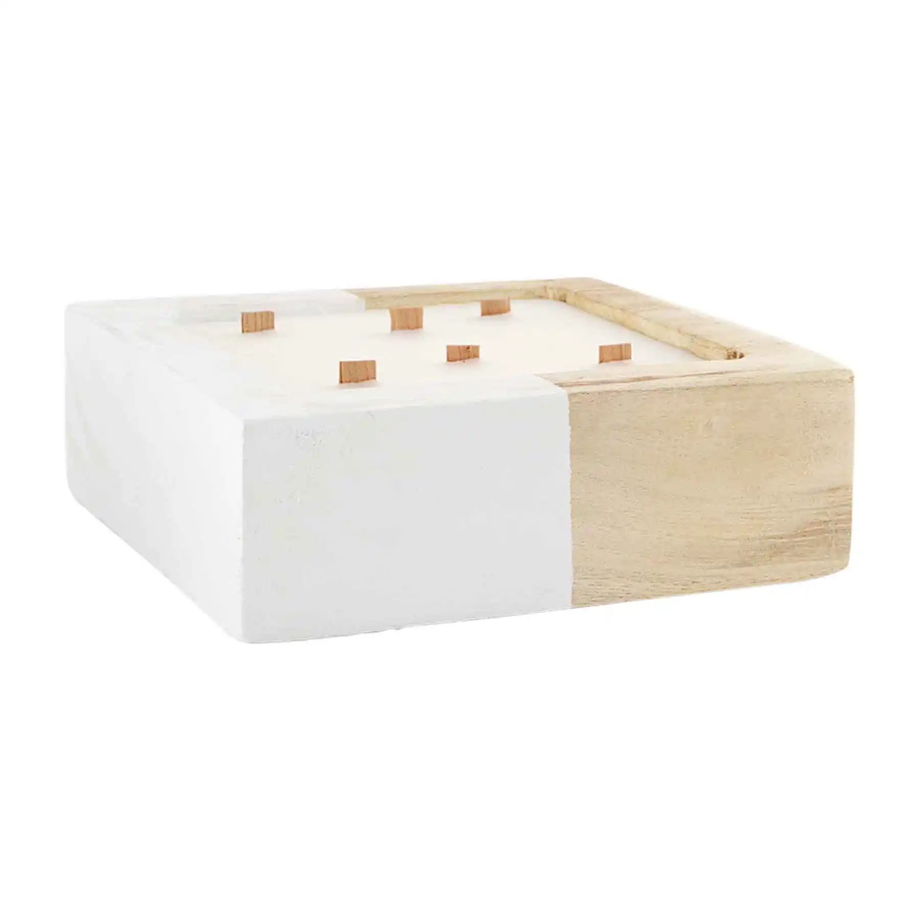 Small Square Wood Candle | Mud Pie (US)