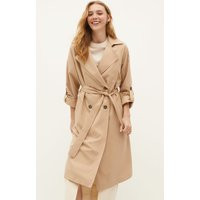 Stradivarius Long flowing trench coat Stone M | Stradivarius (UK)