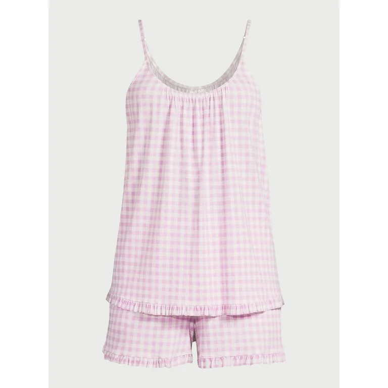 Joyspun Women's Knit Camisole and Shorts Pajama Set, 2-Piece, Sizes S to 3X | Walmart (US)