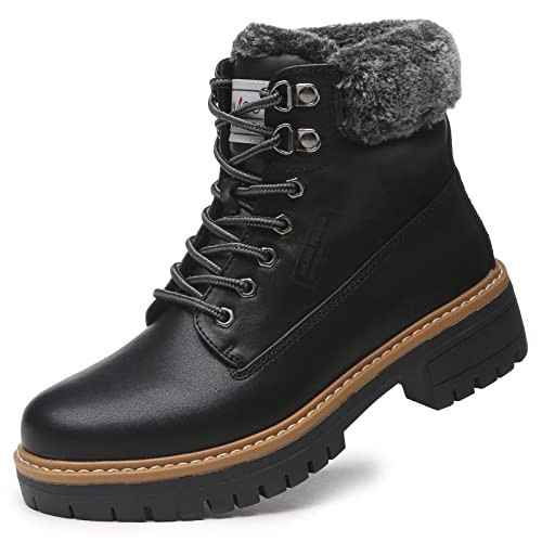 Outdoor Winter Snow Boots For Women - Womens Work Hiking Ankle Boots Waterproof Lightweight Backpacking Walking Trekking Hiking Shoes W116-FNW06-BLACK ANKLE-10 | Amazon (US)