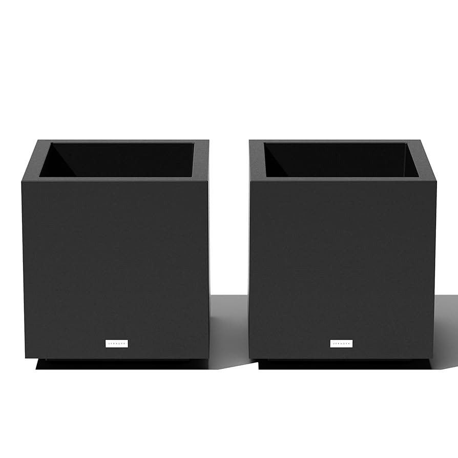 Veradek Block Series Cube Plastic Planter - Large Square Planter for Indoor or Outdoor Patio/Gard... | Amazon (US)