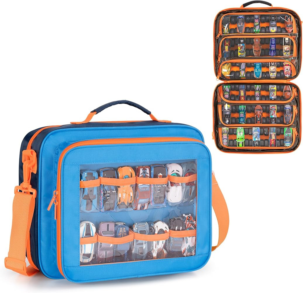 Toy Cars Carry Case Compatible with Hot Wheels Monster Trucks, Travel Truck Storage Compatible wi... | Amazon (US)