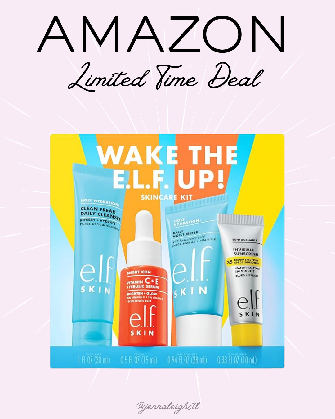 Amazon limited time deal on the e.l.f. SKIN Wake the e.l.f. Up skincare kit. It’s half off making it just $10, such a great grab for travel or trying out new products. 

 #LTKSaleAlert #LTKMidsize #LTKBeauty