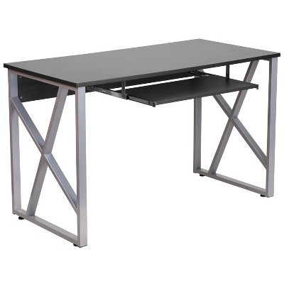 Flash Furniture Black Computer Desk with Pull-Out Keyboard Tray and Cross-Brace Frame | Target