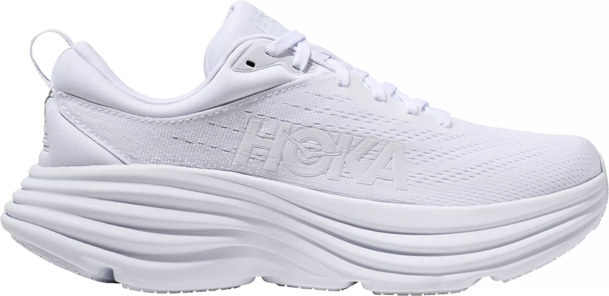 HOKA Women's Bondi 8 Running Shoes, Size 7, White/White | Dick's Sporting Goods
