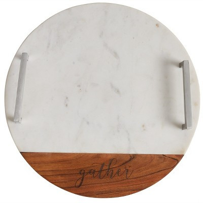 Park Designs Farmhouse Wood and Marble Charcuterie Board | Target