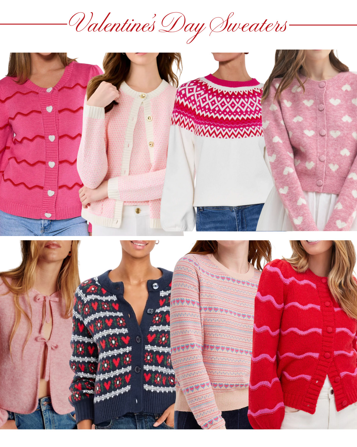 Valentine's Day sweaters! More on DoSayGive.com  

 #LTKValentine #LTKootd #LTKSaleAlert