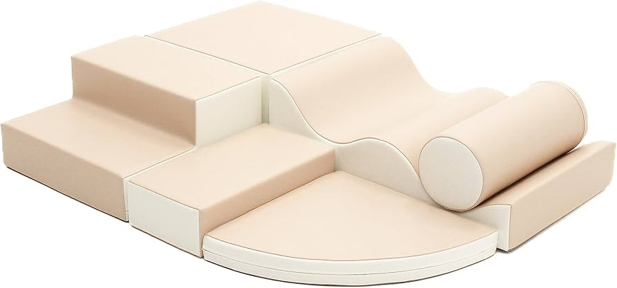 IGLU Soft Play Equipment Climb and Crawl Playground for Kids - 6 XL Forms (Beige/White) | Amazon (US)