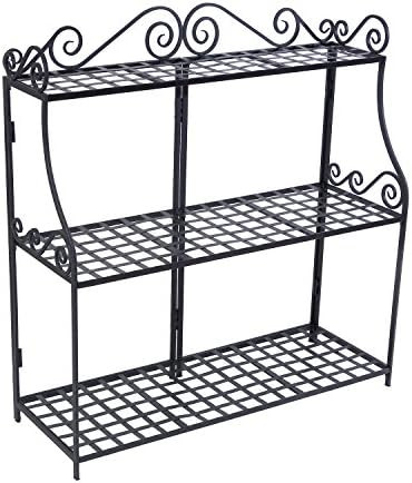 Panacea Products Forged 3-Tier Plant Stand, Black | Amazon (US)
