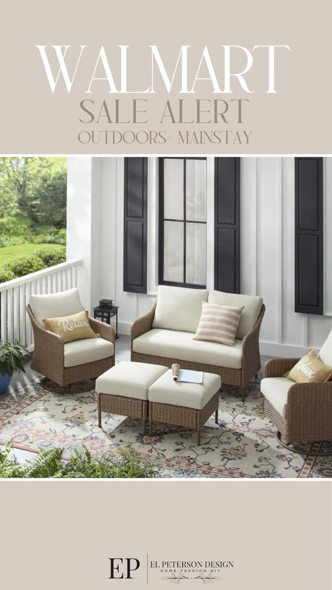 Walmart
Sale alert
Outdoor 5 pc conversational set 

#LTKSaleAlert #LTKHome