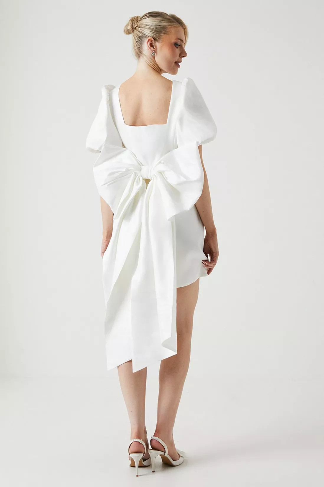 Dresses | Taffeta Bow Back Puff Sleeve Mini Dress | Coast | Coast UK & IE