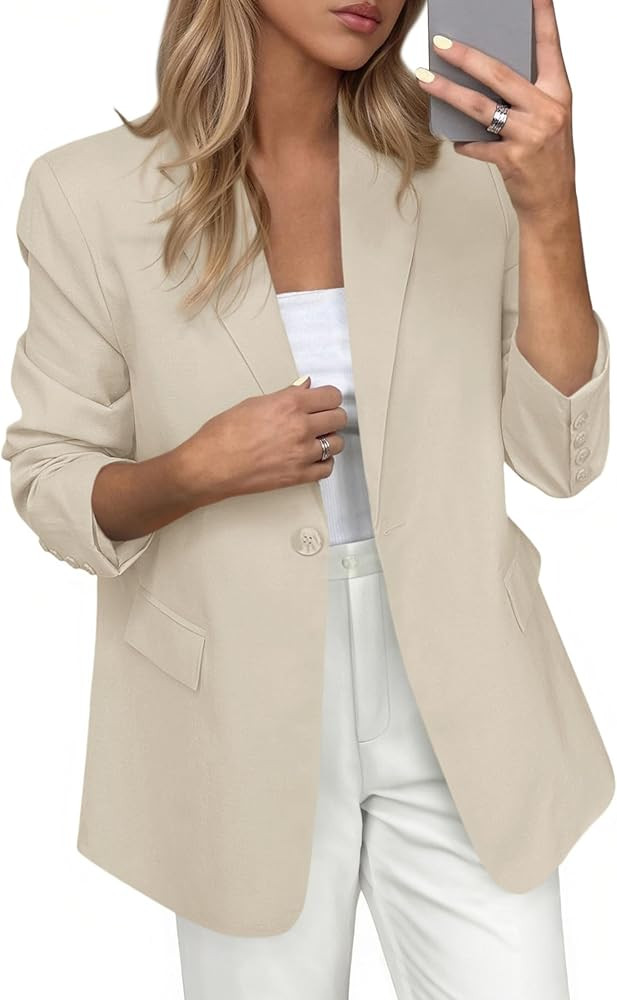 PRETTYGARDEN Blazers for Women Business Casual Outfits 2026 Spring Open Front Long Sleeve Suit Ja... | Amazon (US)