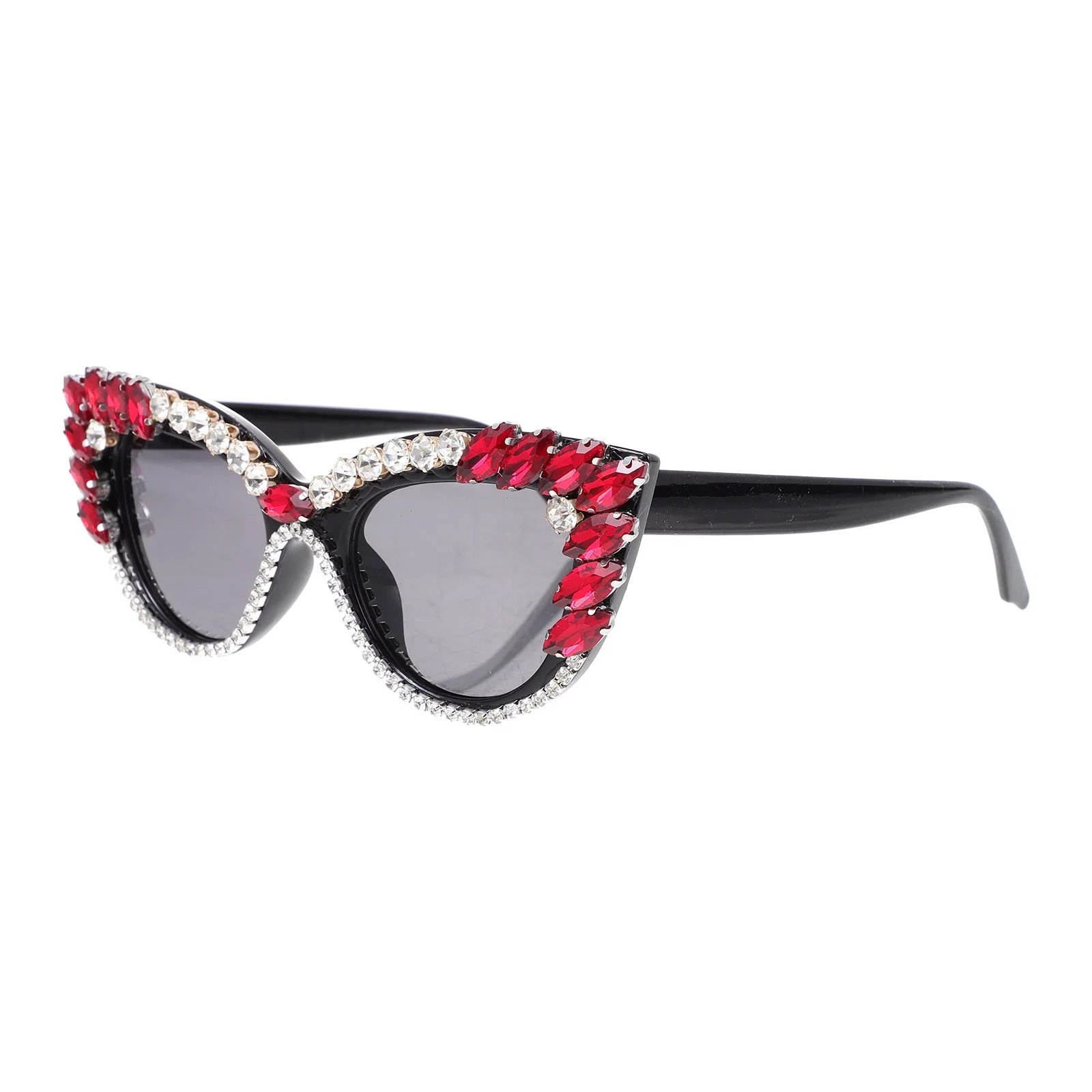 Sunglasses Fashionable Decor Rhinestone Eyeglasses Party Crystal Eyewear PC Miss Red - Walmart.co... | Walmart (US)