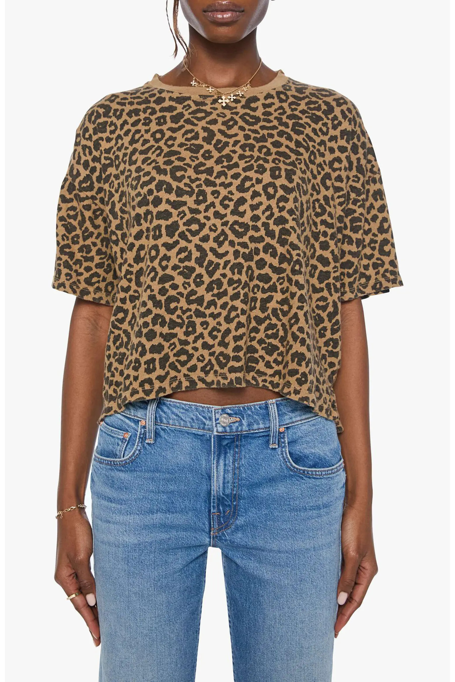 MOTHER The Boxy Leopard Print Ringer T-Shirt (Women) | Nordstrom | Nordstrom