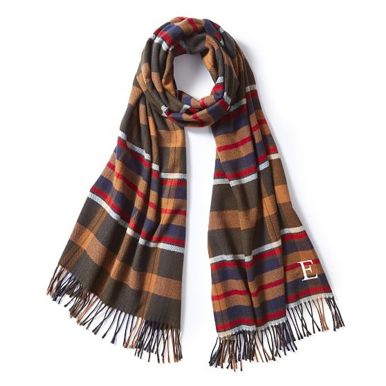 Italian Plaid Blanket Scarf | Mark and Graham