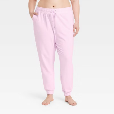 Women's Fleece Jogger Pants - Auden™ Pink 1X | Target
