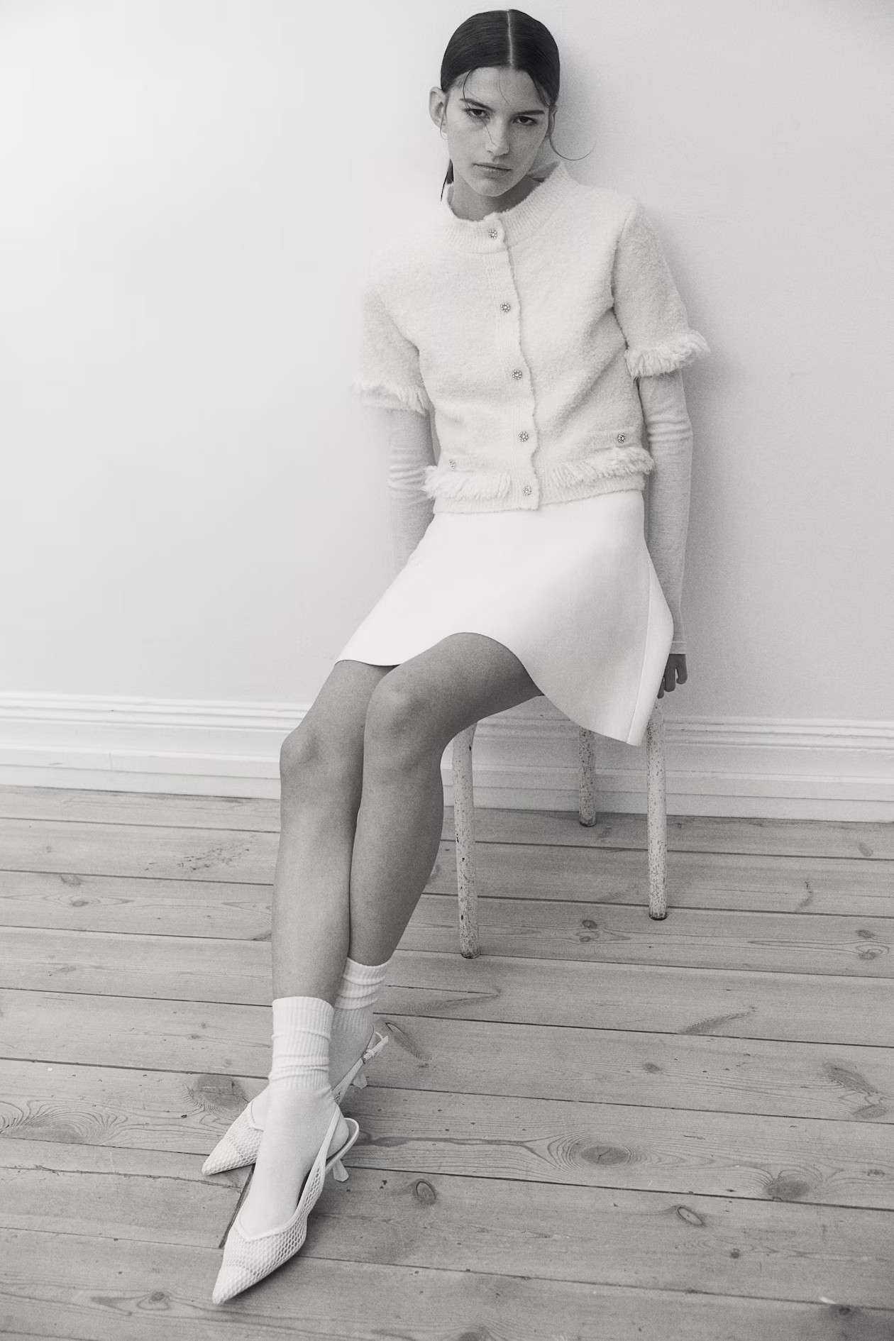 Bouclé-Knit Cardigan - Cream - Ladies | H&M US | H&M (US + CA)