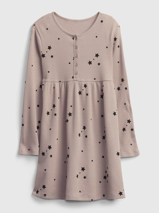 Kids Waffle-Knit Henley Dress | Gap (US)