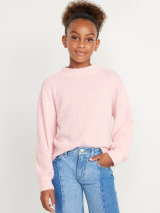 Cozy Mock-Neck Chenille Sweater for Girls | Old Navy (US)