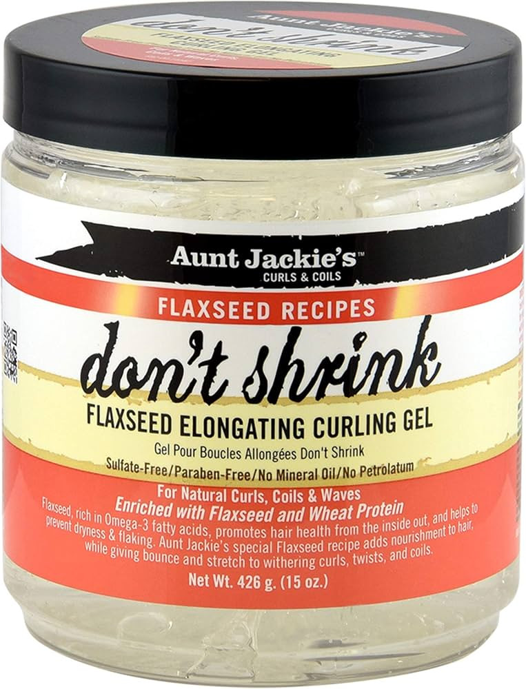 Aunt Jackie's Flaxseed Recipes Don't Shrink Elongating Hair Curling Gel for Natural Curls, Coils ... | Amazon (US)