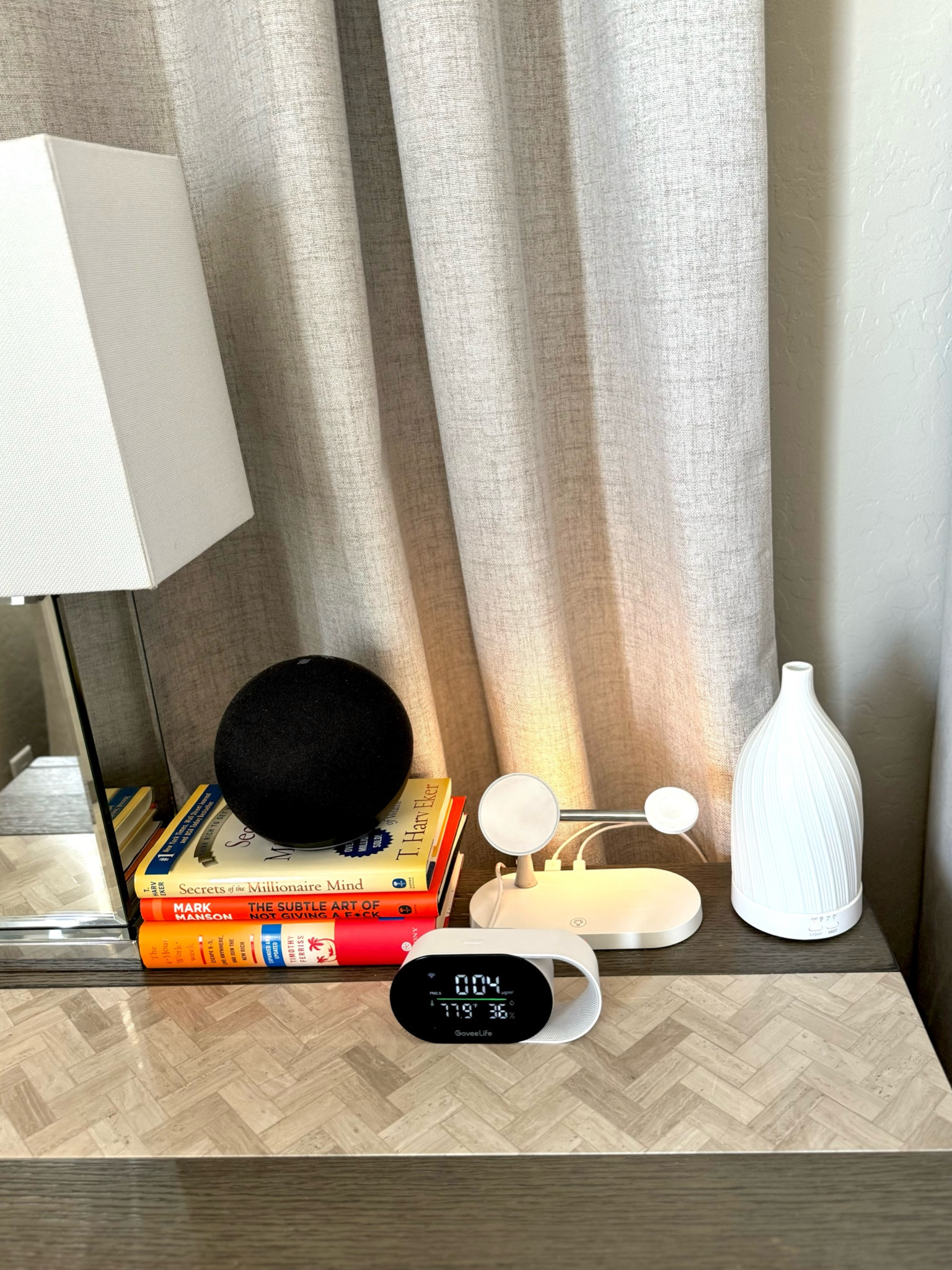 Gadgets, charging stations, diffusers, air quality check with an app for potential need for purifier  and echo dot! 

#LTKFindsUnder50 #LTKGiftGuide #LTKHoliday
