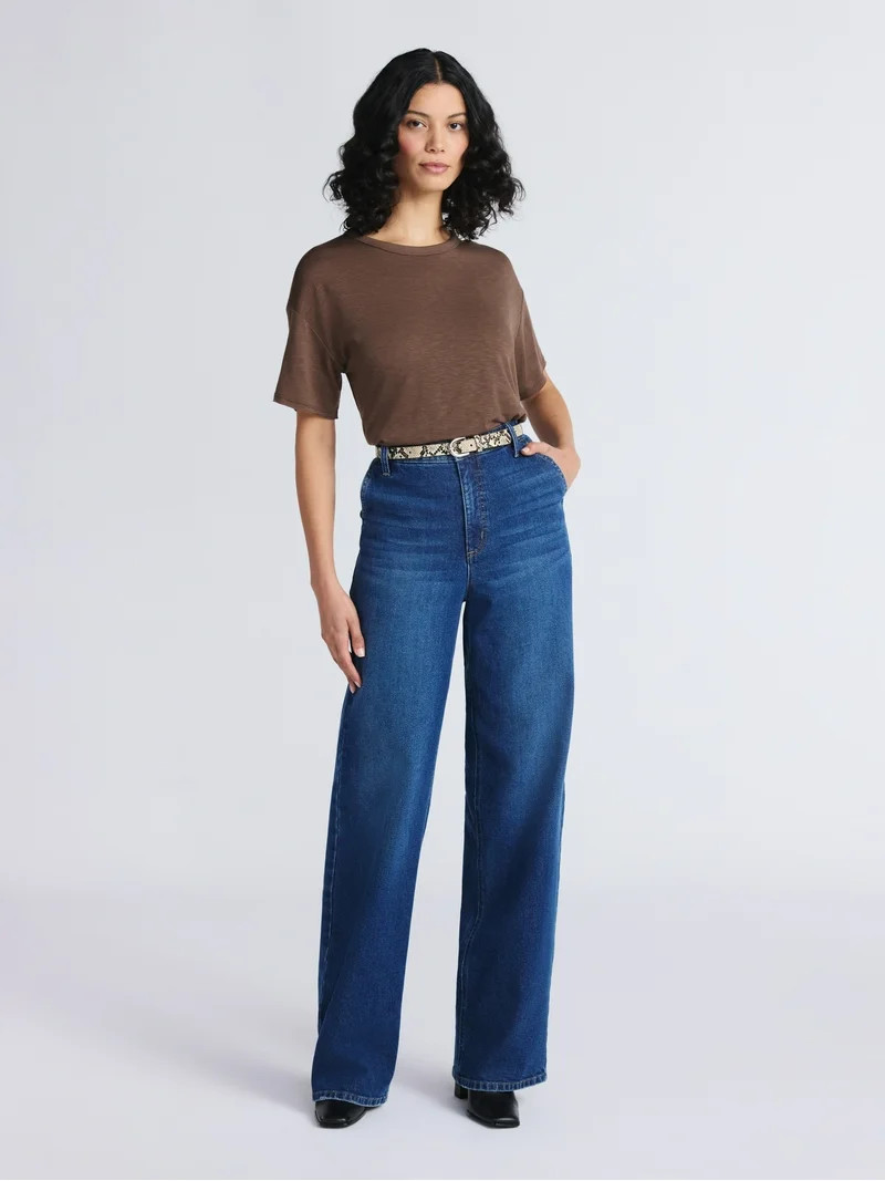 Sofia by Sofia Vergara Women's Diana Relaxed High Rise Straight Jeans, 30", 32.5" and 34" Inseams... | Walmart (US)