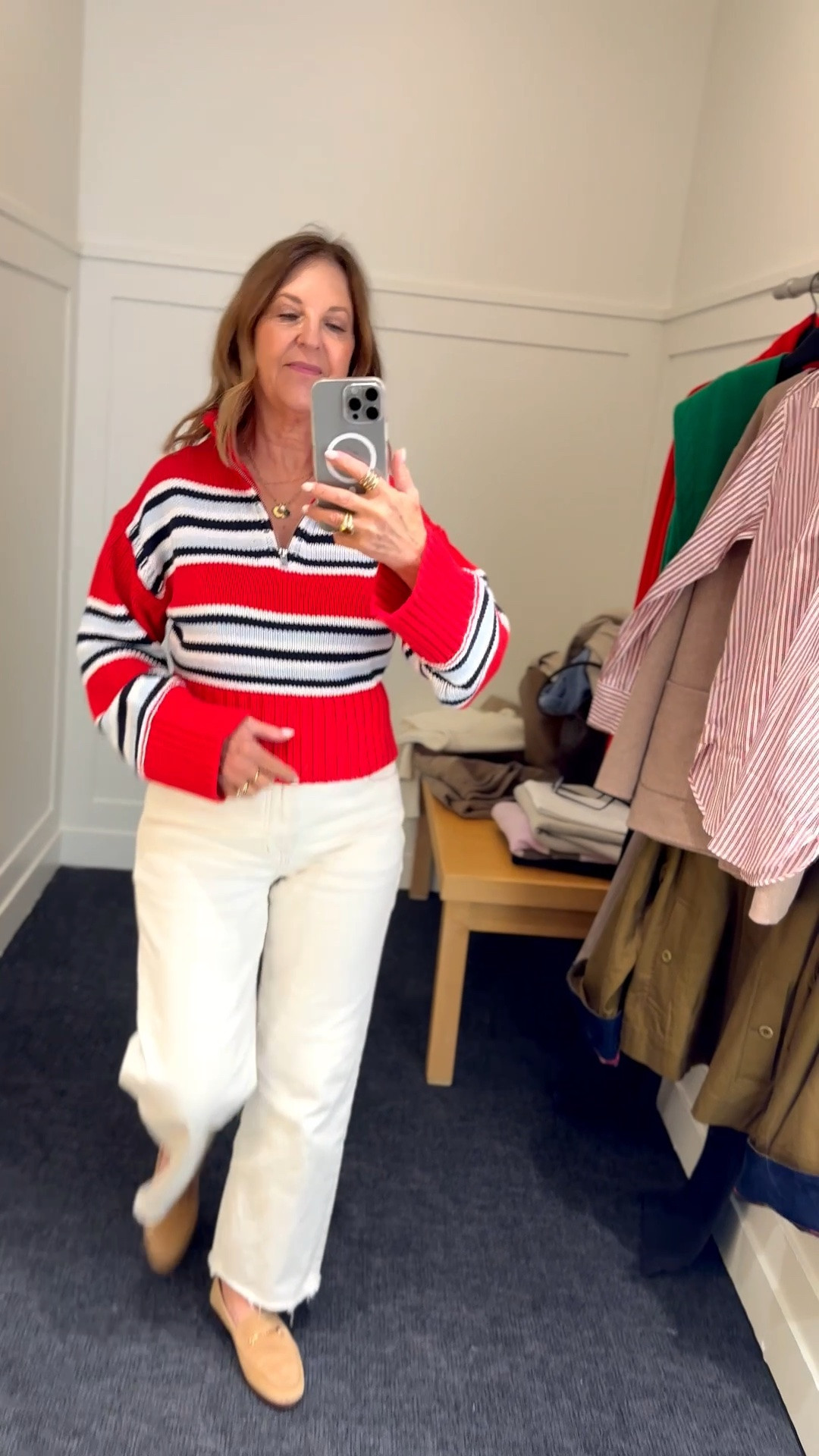 Stopped by J.Crew & tried on this popular roll-neck collar sweater.  I'm wearing a size XS.  So fun for fall.

#LTKOver40 #LTKPetite #LTKMidsize