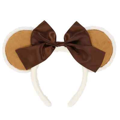 Tokyo Disney Resort Suede Leather Ear Headband Minnie Fluffy Brown 【US STOCK】 | eBay US