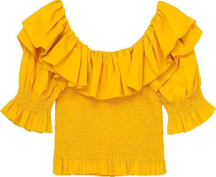Kids' Smocked Ruffle Detail Top | Nordstrom