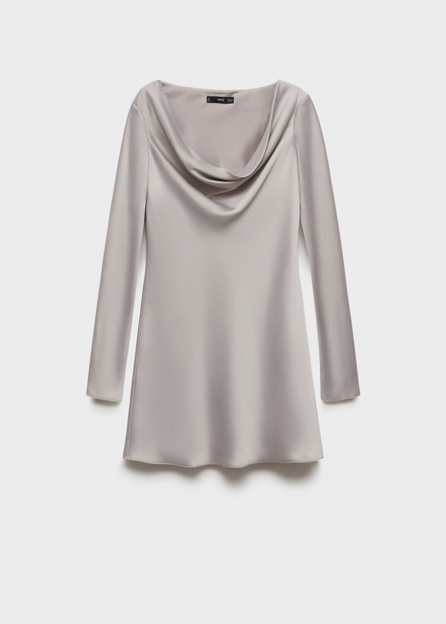 Draped neck satin dress - Women | MANGO USA | Mango (US/MX/AU)