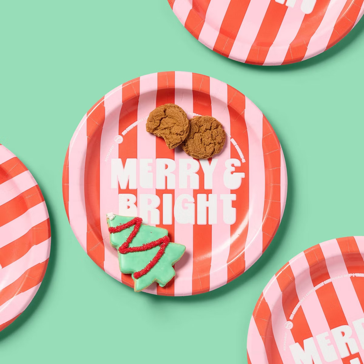 Holiday Disposable Plates - Merry & Bright - 8.5" - 38ct - up&up™ | Target