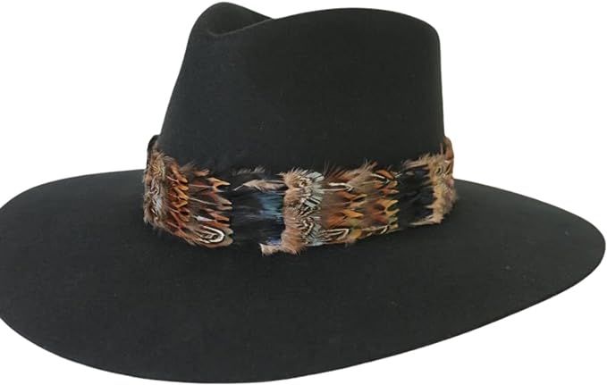 Western Feather Cowboy Hat Band for Men Women Natural Feather Shea | Amazon (US)