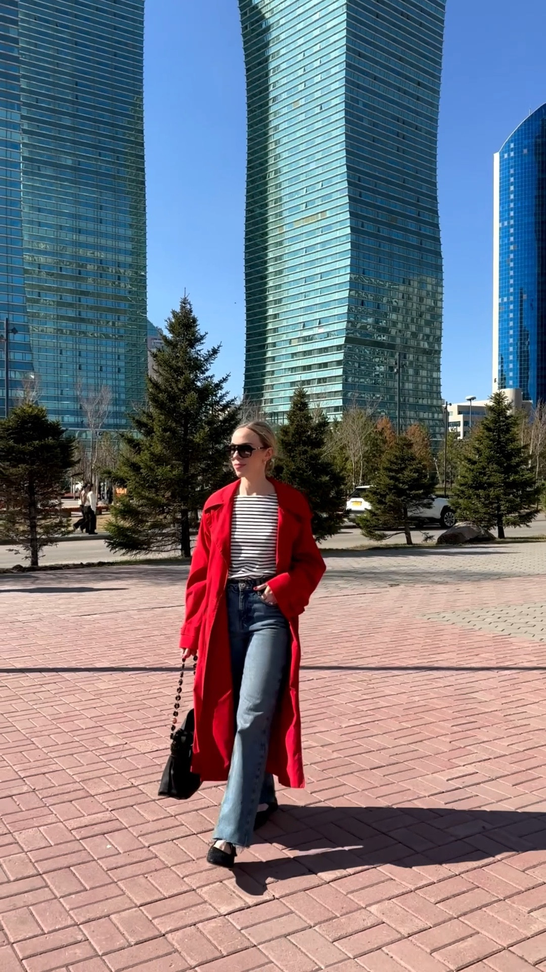 Spring outfit 2026, red trench coat, striped shirt, @Zara straight leg jeans, leather Mary Jane ballet flats

#LTKSaleAlert #LTKSeasonal #LTKOver40
